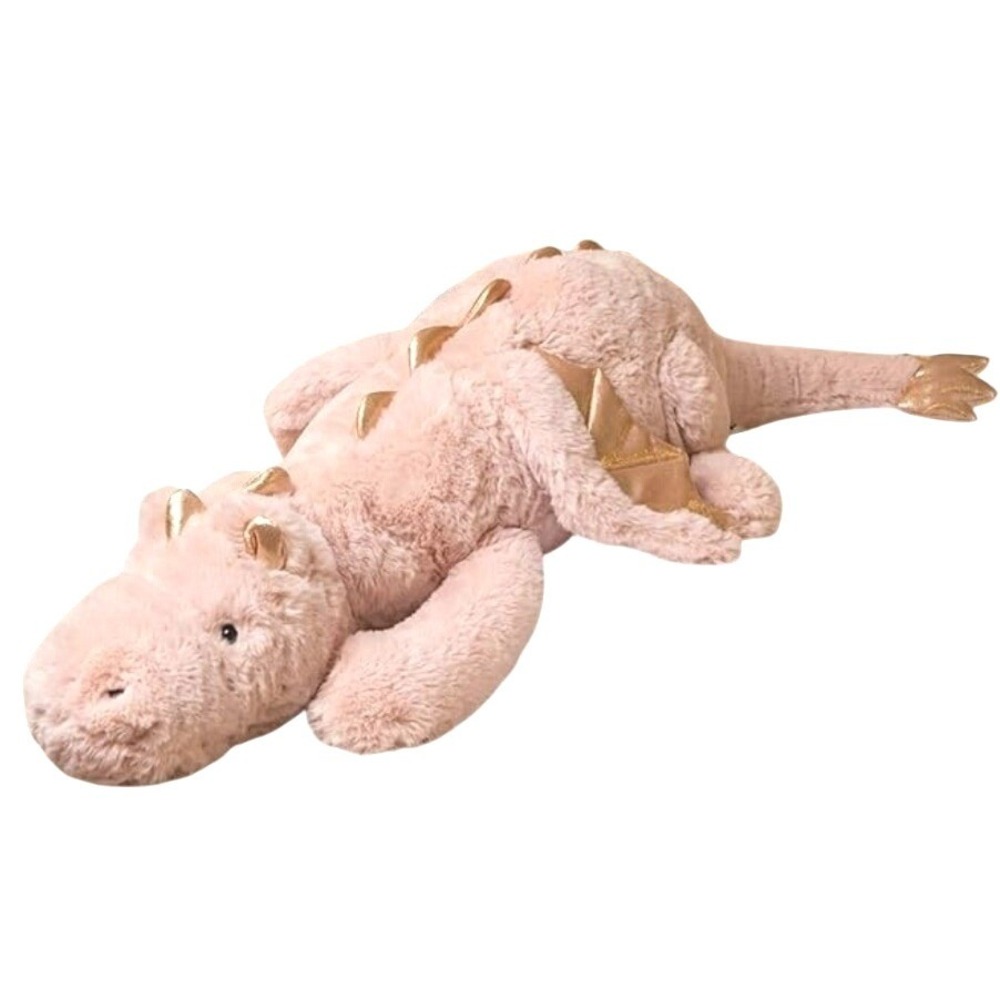 LITTLE CUCU 35" Pink Rose Gold Dragon Plush Large Stuffed Animal‎ Shiny Wings
